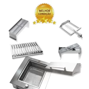 Churrasqueira de Embutir a Gás Smart Inox 304 incluso todos acessórios