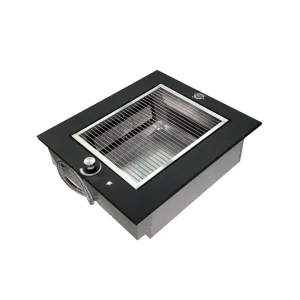 Churrasqueira a gás Compacta de Embutir para Apartamento com Moldura Preta | Com Inox Resistente à Maresia BLACK SMART