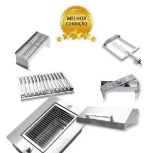 Churrasqueira de Embutir a Gás Smart Inox 304 incluso todos acessórios